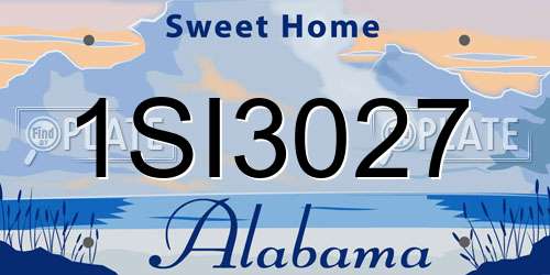 1SI3027 Alabama License Plate