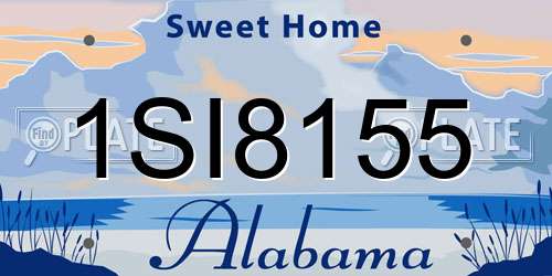 1SI8155 Alabama License Plate