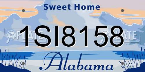1SI8158 Alabama License Plate