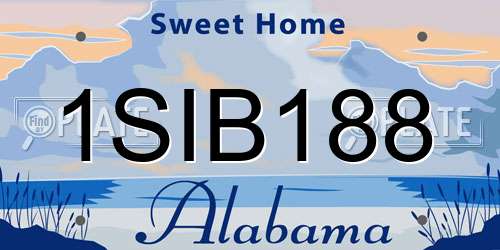 1SIB188 Alabama License Plate