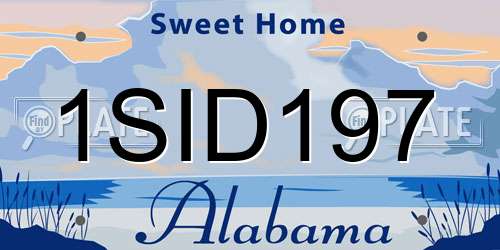 1SID197 Alabama License Plate