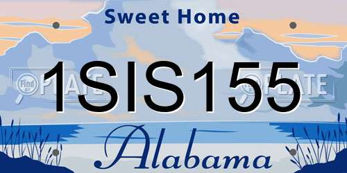1SIS155 Alabama License Plate