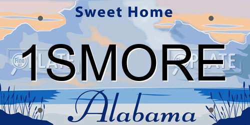 1SMORE Alabama License Plate
