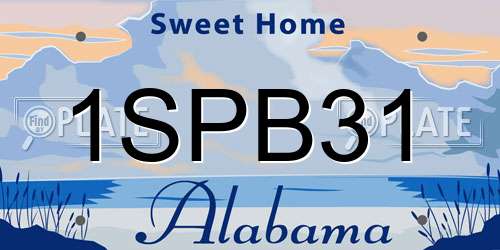 1SPB31 Alabama License Plate
