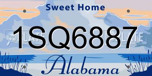 1SQ6887 Alabama License Plate
