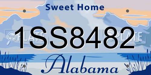 1SS8482 Alabama License Plate