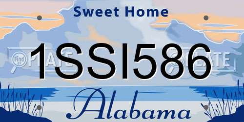1SSI586 Alabama License Plate