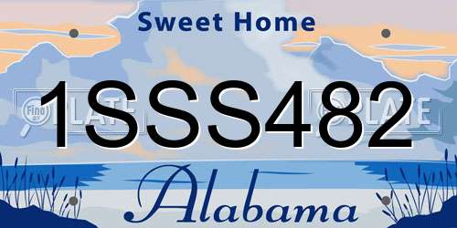 1SSS482 Alabama License Plate