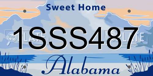 1SSS487 Alabama License Plate