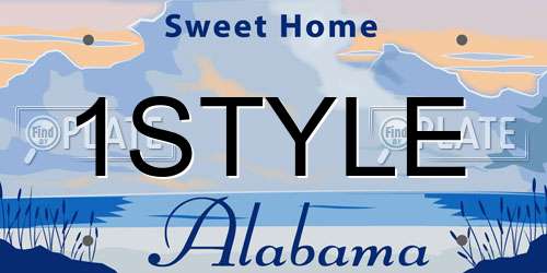 1STYLE Alabama License Plate