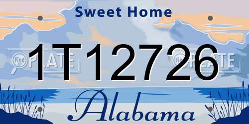 1T12726 Alabama License Plate