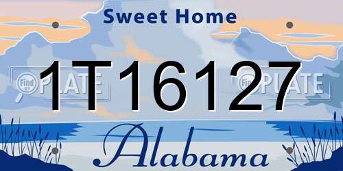 1T16127 Alabama License Plate