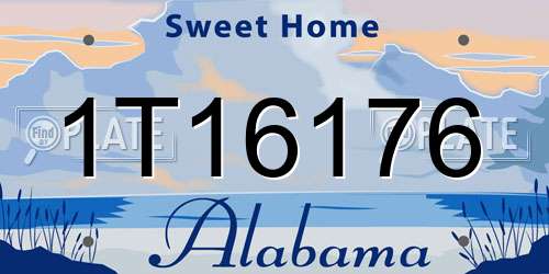 1T16176 Alabama License Plate