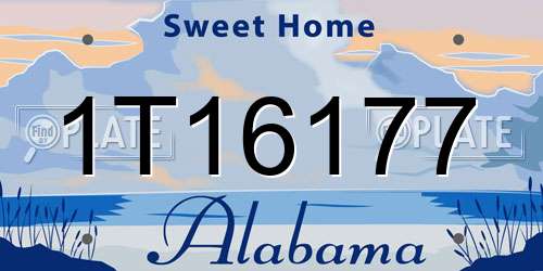 1T16177 Alabama License Plate