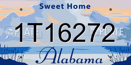1T16272 Alabama License Plate