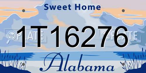 1T16276 Alabama License Plate