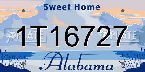 1T16727 Alabama License Plate