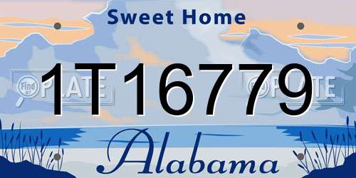 1T16779 Alabama License Plate