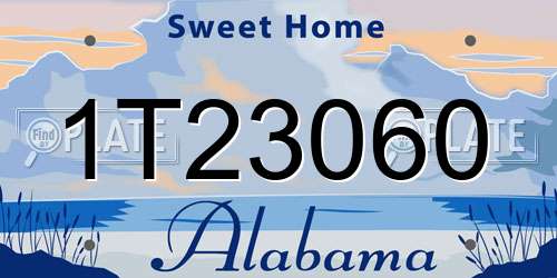 1T23060 Alabama License Plate
