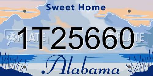 1T25660 Alabama License Plate