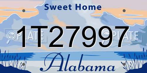 1T27997 Alabama License Plate