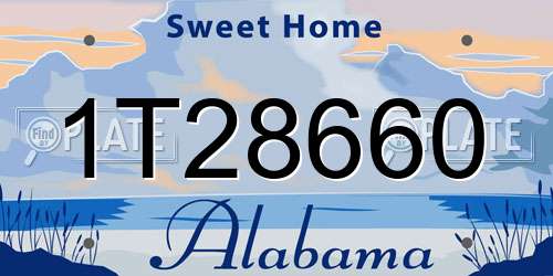 1T28660 Alabama License Plate