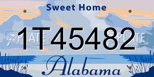 1T45482 Alabama License Plate