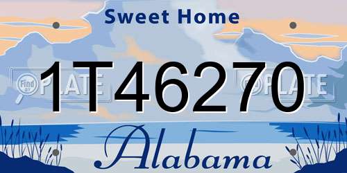 1T46270 Alabama License Plate