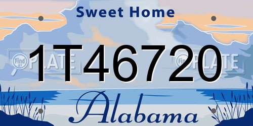 1T46720 Alabama License Plate