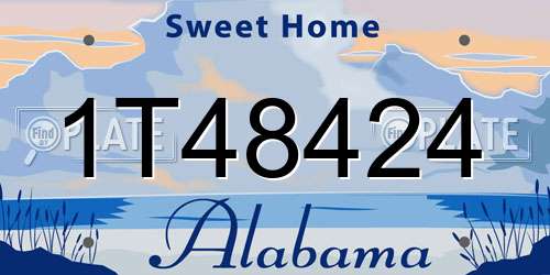1T48424 Alabama License Plate