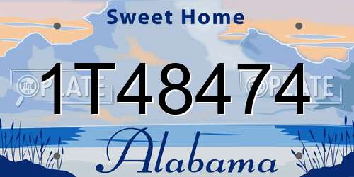 1T48474 Alabama License Plate