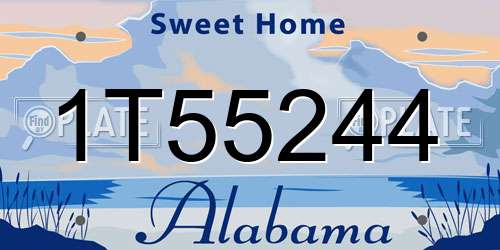1T55244 Alabama License Plate