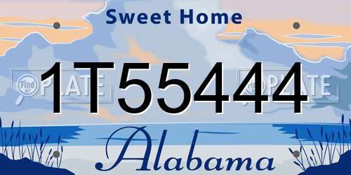 1T55444 Alabama License Plate