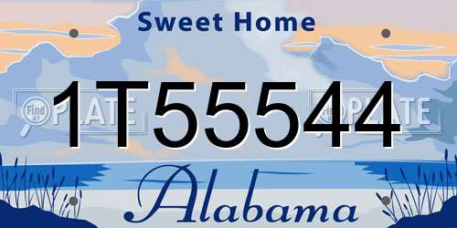 1T55544 Alabama License Plate