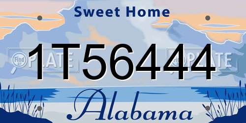1T56444 Alabama License Plate