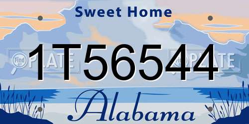 1T56544 Alabama License Plate