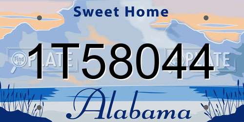 1T58044 Alabama License Plate