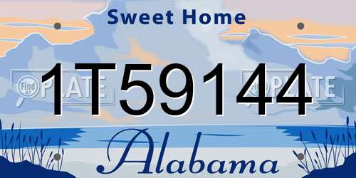 1T59144 Alabama License Plate