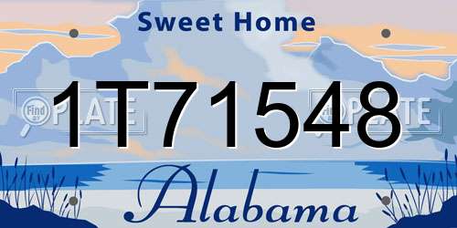1T71548 Alabama License Plate