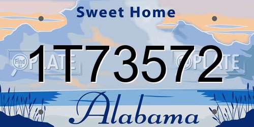 1T73572 Alabama License Plate