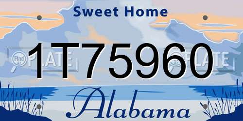 1T75960 Alabama License Plate