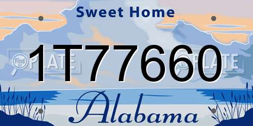 1T77660 Alabama License Plate