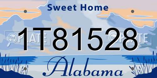 1T81528 Alabama License Plate