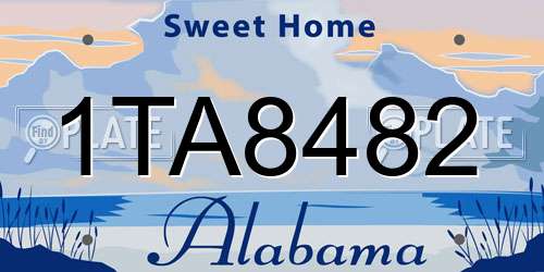 1TA8482 Alabama License Plate