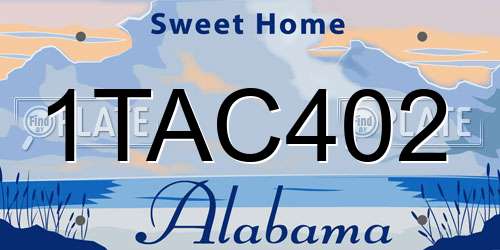 1TAC402 Alabama License Plate
