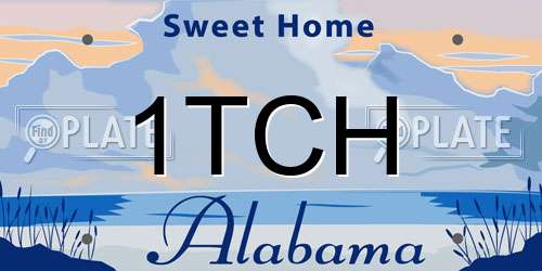 1TCH Alabama License Plate