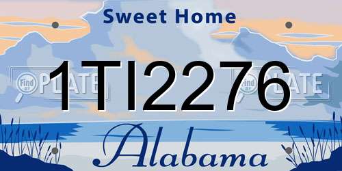 1TI2276 Alabama License Plate