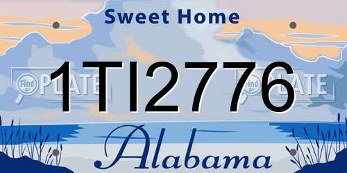 1TI2776 Alabama License Plate