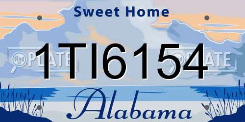 1TI6154 Alabama License Plate