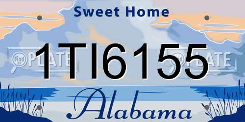 1TI6155 Alabama License Plate